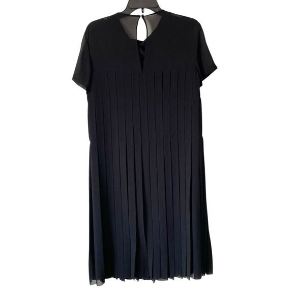 COS Draped Neck Black Pleated Midi Dress size 6 - Picture 8 of 12